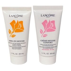 Lancome Foam Cleanse Makeup Remover + Comfort Cleanse Creamy Foam 1.7 oz. SET